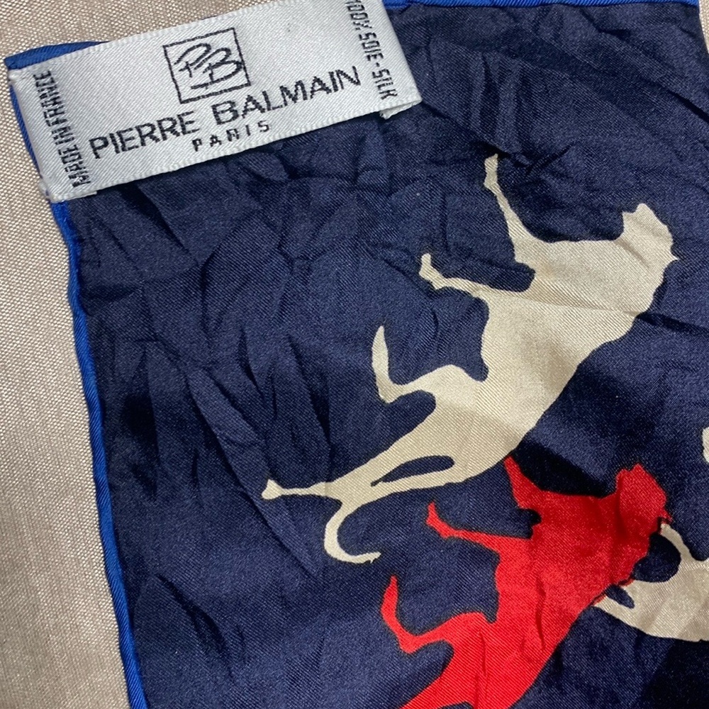 Pierre Balmain Silk Scarf with Animal Design